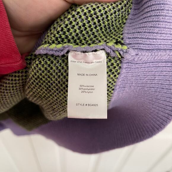 Dressed in Lala Too Cool For You Oversized Alien Knit in Lavender - Picture 8 of 8